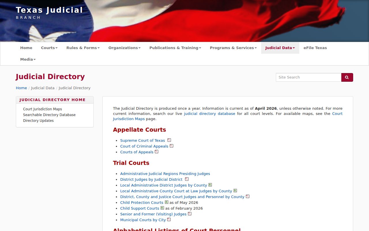 Parker County arrest warrant records: Texas judicial directory interface